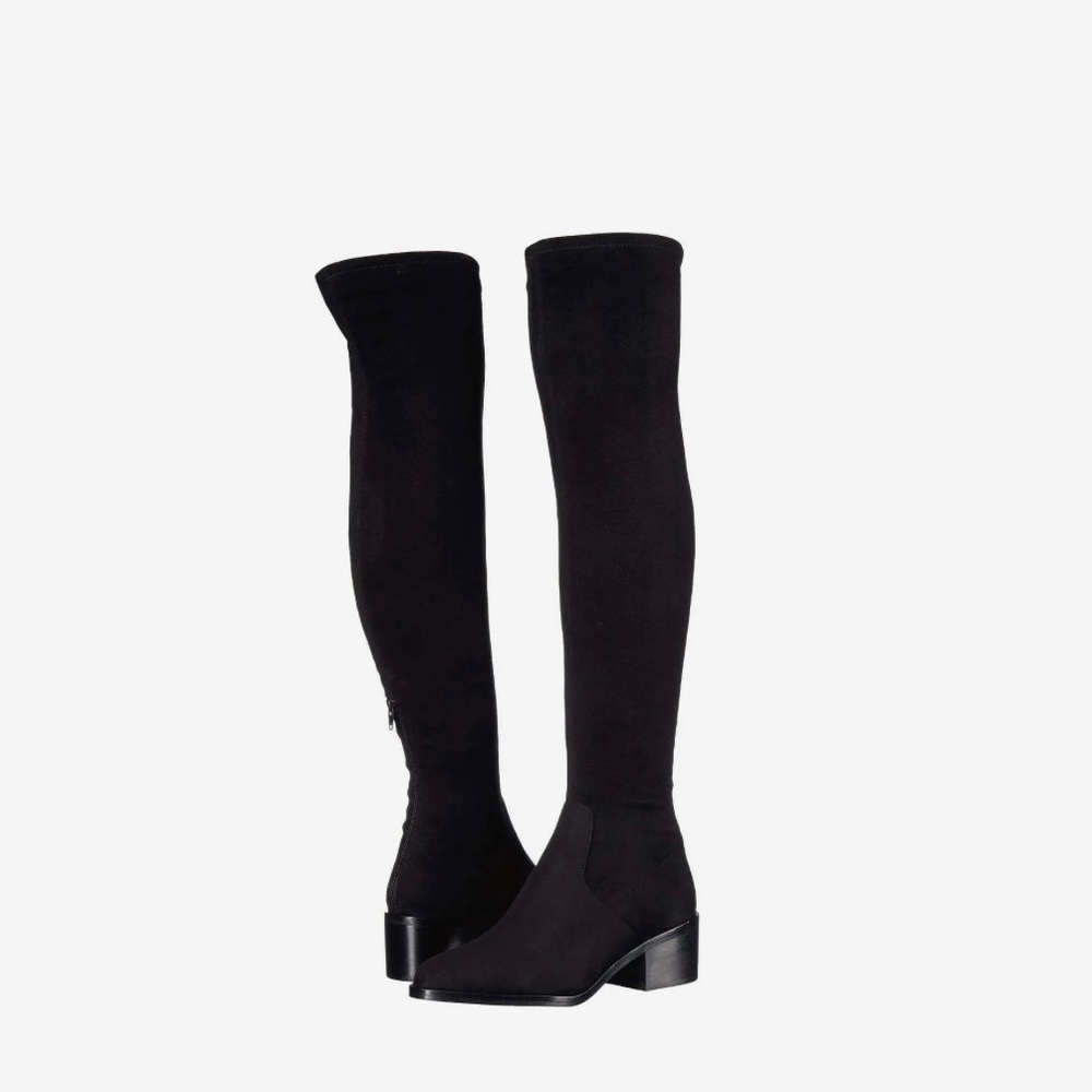 Steve Madden Black Suede Over the Knee Boots